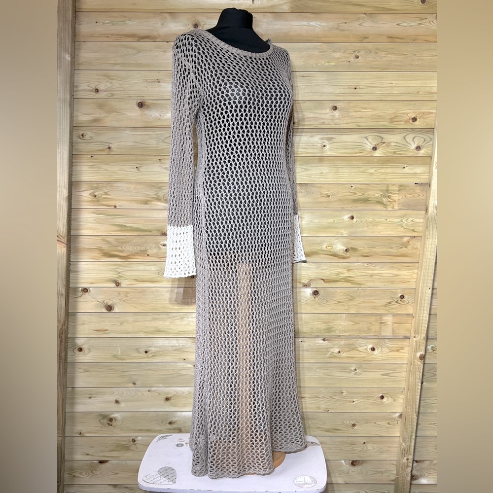 Zara Crochet maxi cover up beach dress - Picture 2 of 10